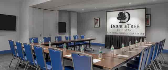 U-shape conference room at DoubleTree New York for professional corporate meetings.