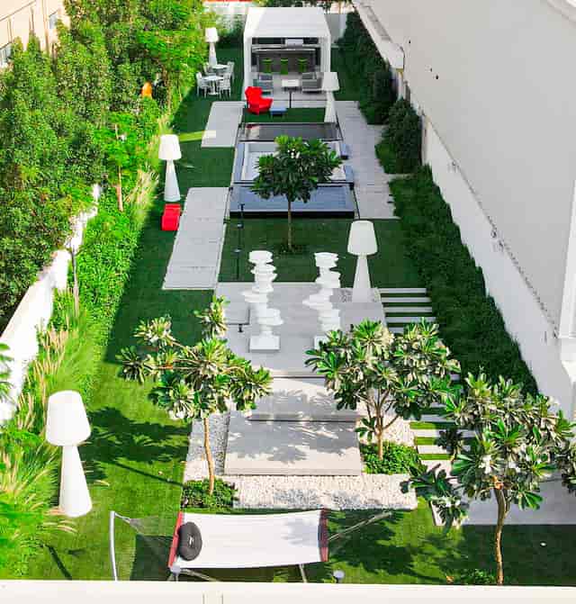 Luxury outdoor breakout area at The SPACE with LED lighting for cocktail events.