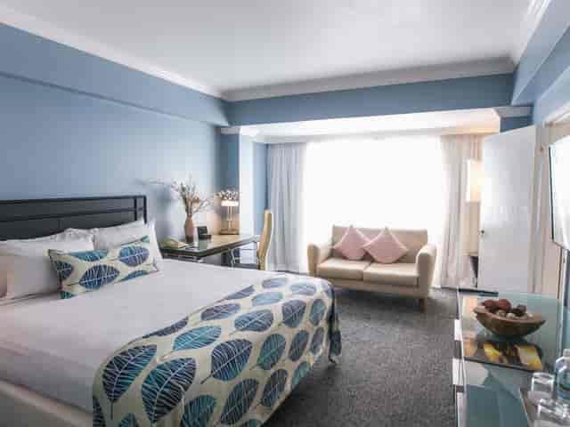 Grande Jamaica Suite at Jamaica Pegasus Hotel: corporate workspace, VIP hotel room accommodation.