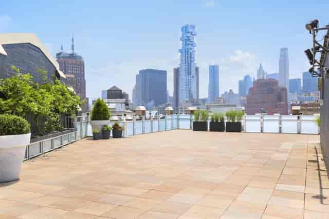 Tribeca 360° rooftop venue with skyline views, perfect for premium cocktail reception events.