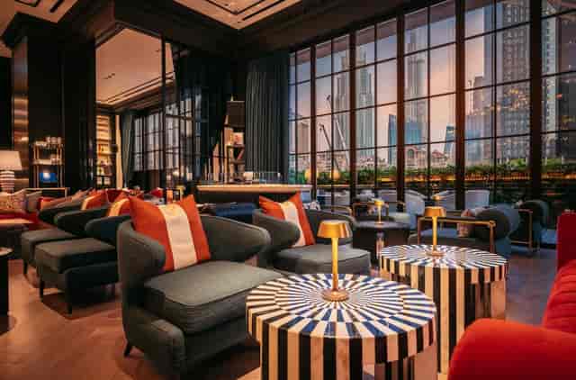 Chic Nonna Dubai: Luxury lounge with city views for executive networking and VIP events.