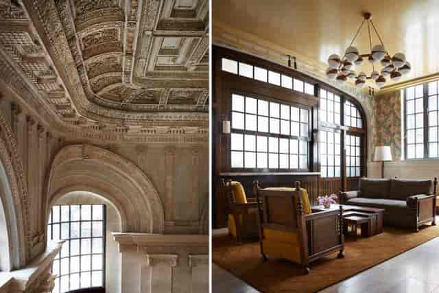 Historic Nine Orchard suite with ornate architecture, ideal for VIP meetings and breakout sessions.