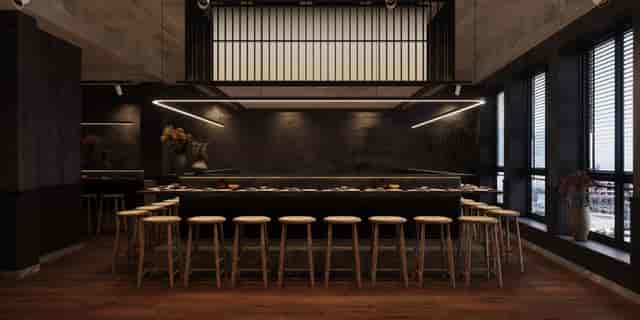 Minimalist Toku Nori venue, second-storey private dining room for VIP events and networking dinners.
