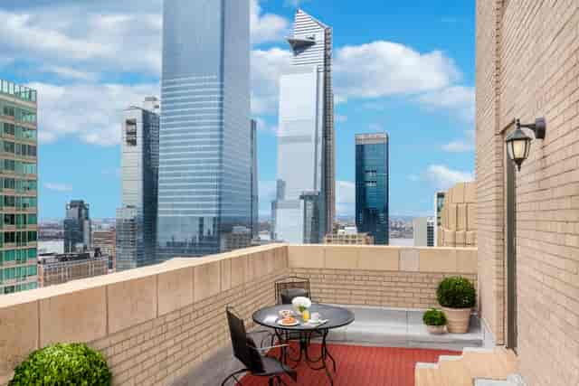 Herald Square Suite rooftop terrace with Manhattan skyline views for VIP events and networking.