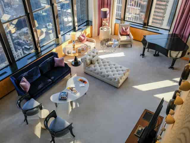 Luxury Royal Suite at Lotte New York Palace for VIP meetings and corporate cocktail receptions.