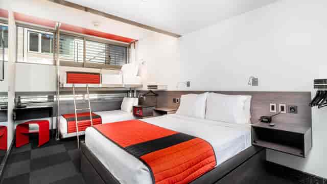 Bunk-style suite at The Brooklyn Hotel for budget student group travel and event room blocks.