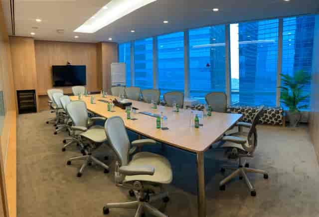Boardroom in Marina Bay Financial Centre with city views for executive meetings and conferences.