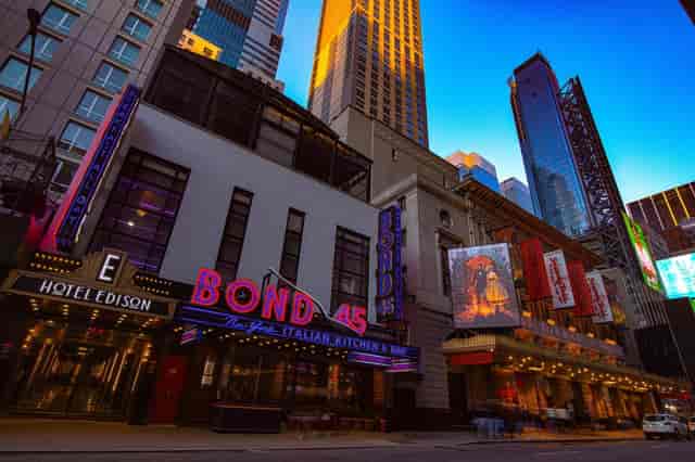 Bond 45 Villa at Hotel Edison, Times Square event space for corporate meetings and private parties.