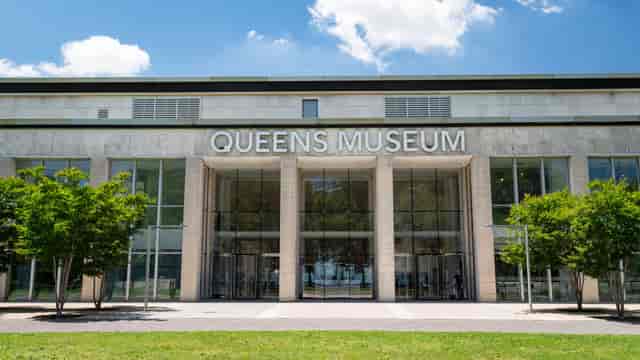 Main Gallery at Queens Museum: airy event space, perfect for corporate and social gatherings.