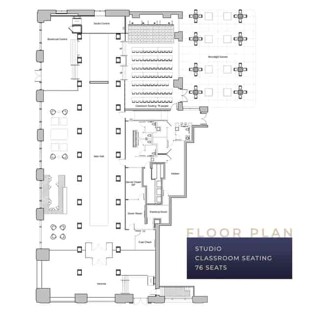 Moonlight Studios NYC conference rooms with flexible floor plan for corporate events and meetings.