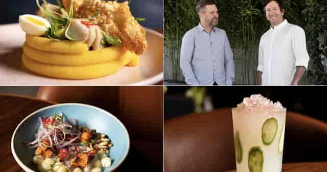 Full restaurant scene with craft cocktails for premium corporate event bookings.