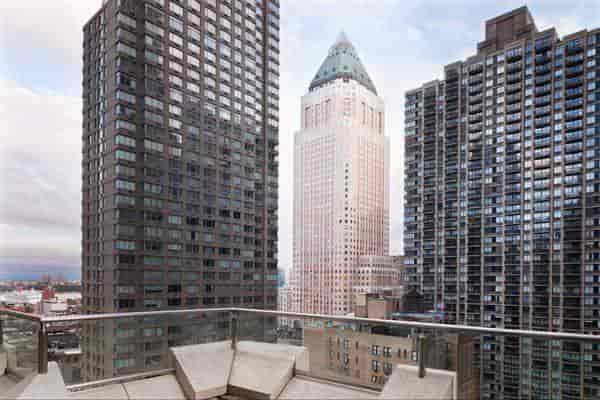 NYC rooftop terrace with iconic skyline view, perfect for VIP receptions and product launches.