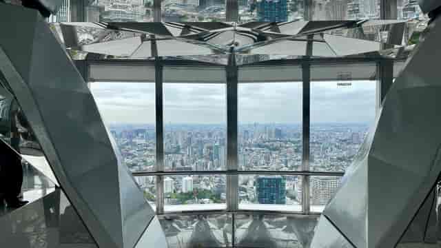 Tokyo Tower Hall venue with geometric architecture for VIP receptions and board meetings.