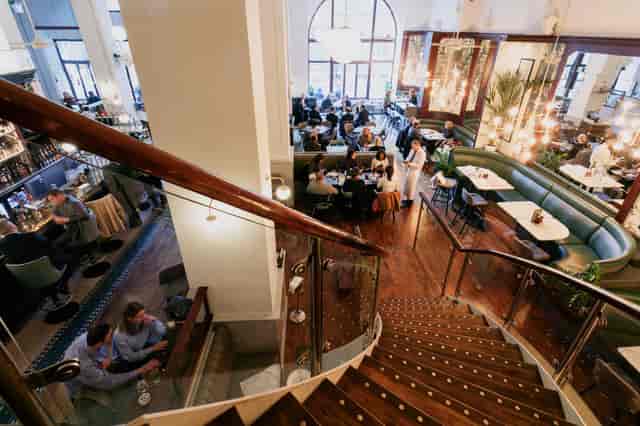 Private dining room at Browns Old Jewry for corporate networking and banquet events.
