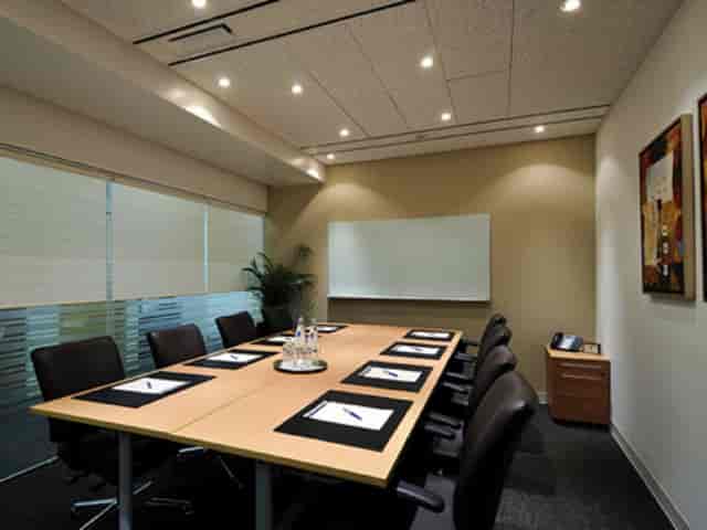 Boardroom setup at AP Marunouchi conference center for professional strategy meetings.