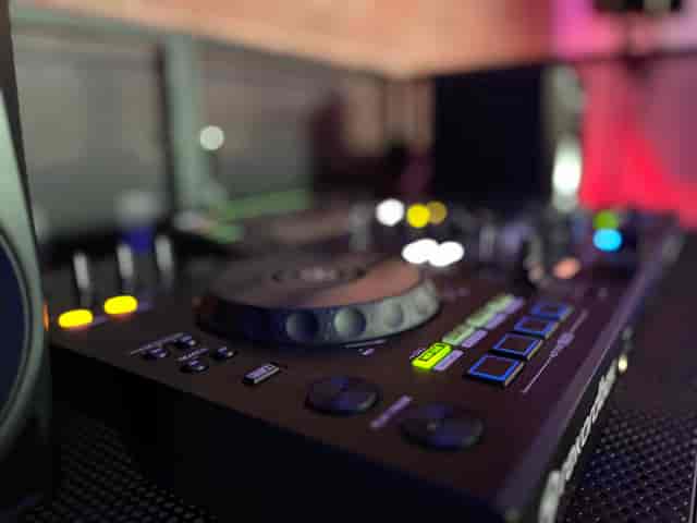 Creators House music studio: F&B and entertainment setup for high-energy event reception.