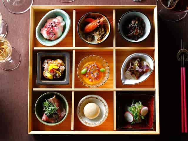 High-end bento box for executive luncheons and networking events at MOSS CROSS TOKYO.