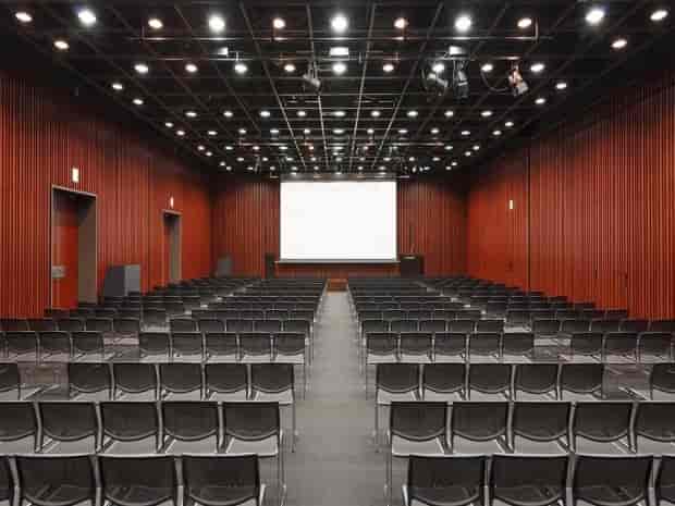 Theater-style setup in Nakano Central Park Conference for corporate events and keynote presentations.