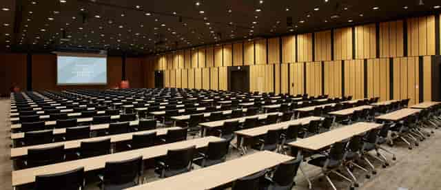 Classroom-style boardroom in Akasaka for corporate training and academic seminar events.
