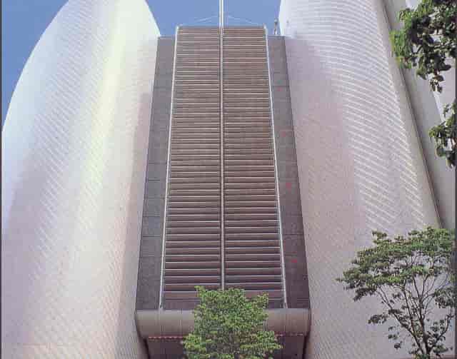 Bunkamura theater architectural facade, ideal for corporate events and brand activations.