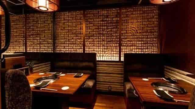 Ebisu Holic Hotel VIP dining room with table grills for private events and business networking.