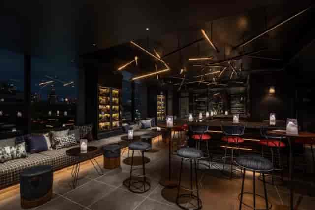 Lively Bar at BnA Studio Akihabara: Intimate lounge for upscale cocktail receptions and networking.