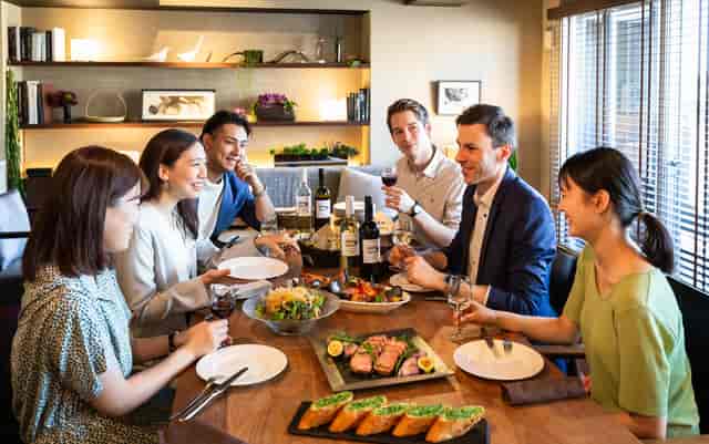 Private Salon in Roppongi: intimate fine dining setup for incentive events and networking.