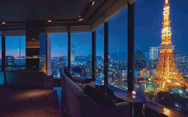 Rooftop Cafe & Bar with Tokyo Tower view, perfect for executive VIP reception and corporate event.