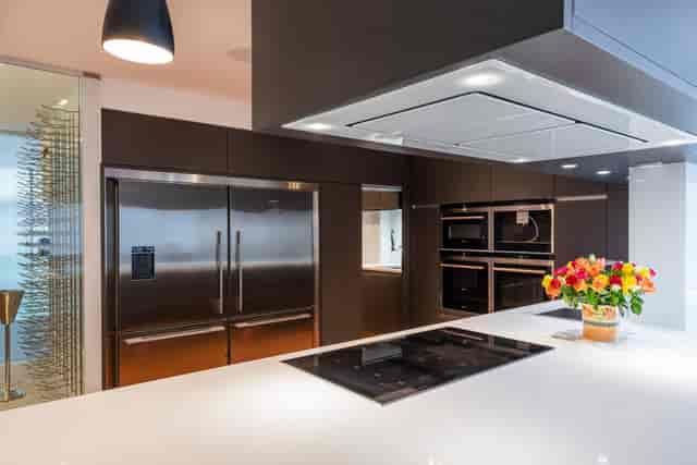 Modern private dining lounge at Lumiere London for luxury culinary events and boutique catering.