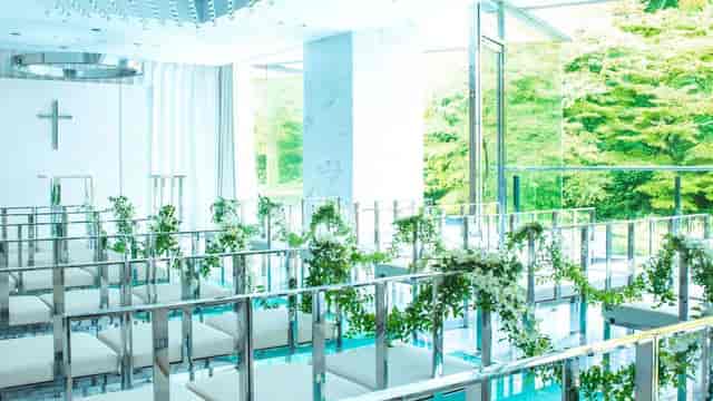 Modern wedding chapel at Tokyo Marriott Hotel for luxury ceremonies and event planning.