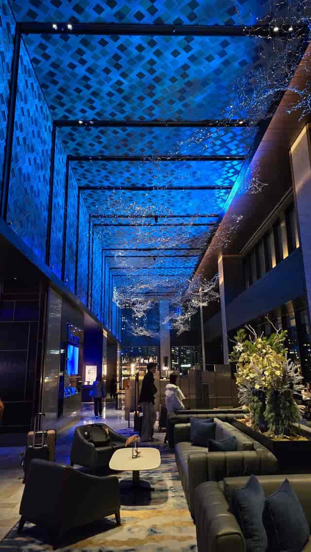 Mesm Tokyo hotel suite with dramatic lighting for luxury corporate events and upscale networking.