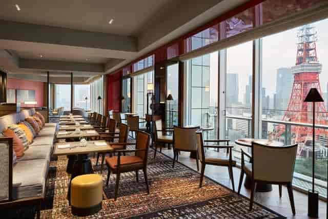 Ichou banquet room at The Prince Park Tower Tokyo with iconic skyline view for VIP dinners.