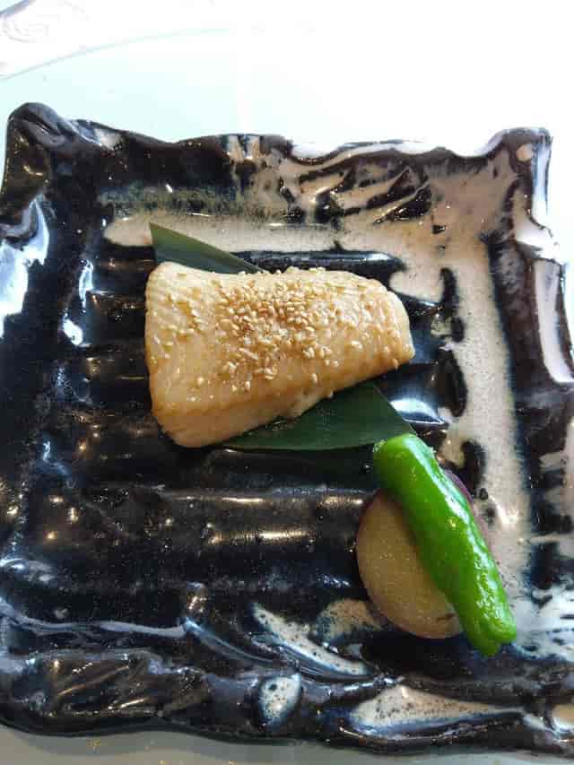 Hokuto appetizer at Hoshi no Naruki: upscale plated reception dish.
