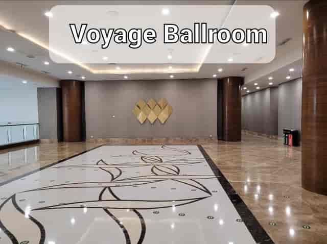 HK Tower Wedding Ballroom pre-function area, ideal for luxury event registration and receptions.