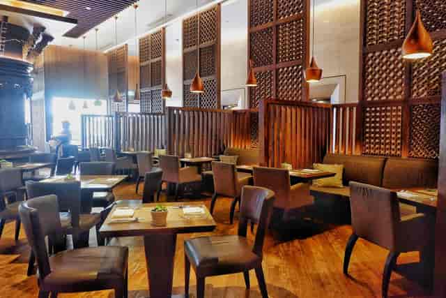 Rasa Restaurant, Jakarta: Semi-private banquettes for corporate dining and executive networking.