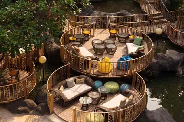 Jimbaran Garden breakout space at AYANA Midplaza, Jakarta for outdoor team-building events.