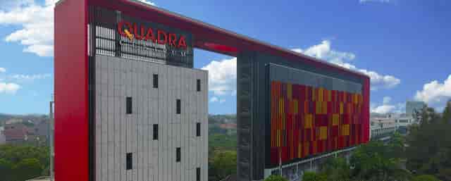 Roman Showroom Surabaya: Modern architecture for corporate branding and event activations.