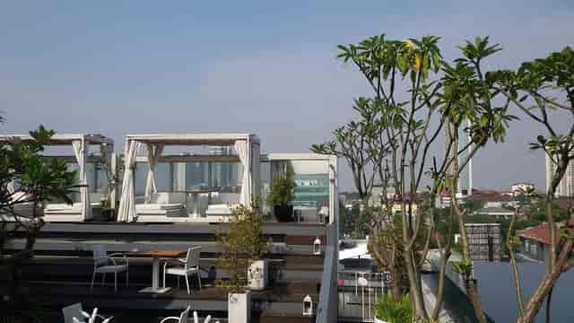 Rooftop lounge at The Edge Kemang Icon for upscale networking and cocktail receptions.