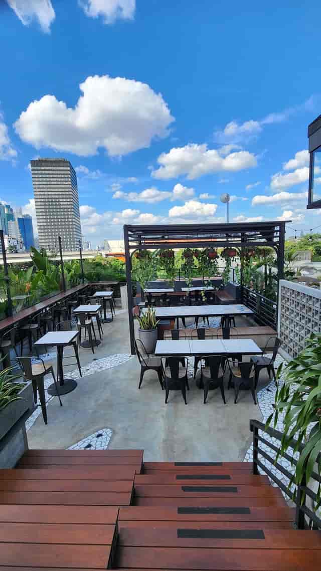 Rooftop venue at La Boheme Jakarta with greenery, ideal for networking and corporate events.