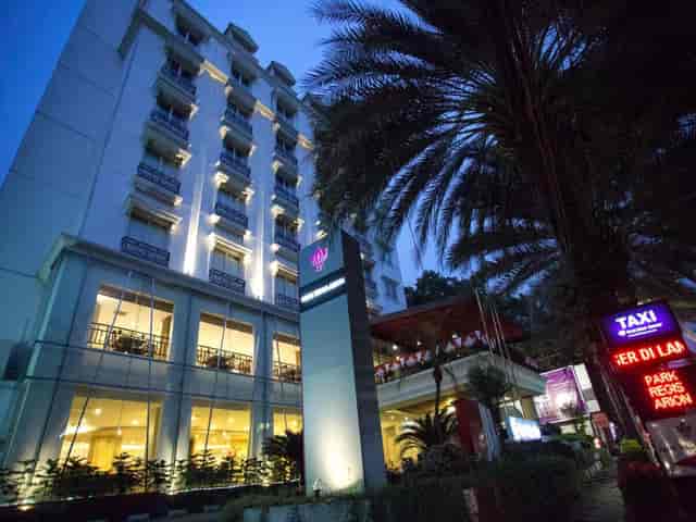 Arion Suites Hotel Kemang exterior for corporate event venue and hotel group accommodation booking.