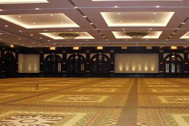 Hotel Bidakara ballroom with recessed lighting for corporate conferences and gala events.