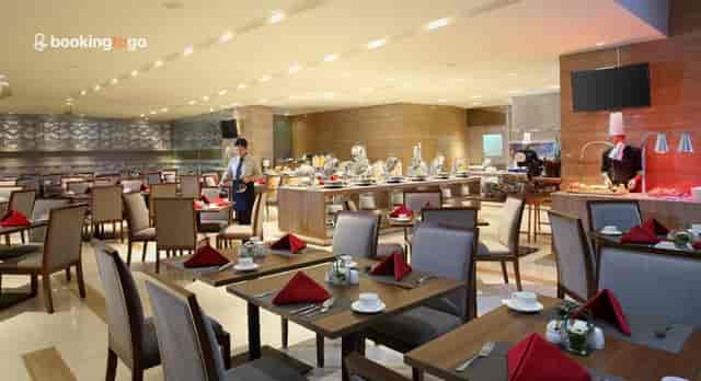 Kalandara Restaurant buffet dining, elegant hotel setting for corporate events and wedding catering.