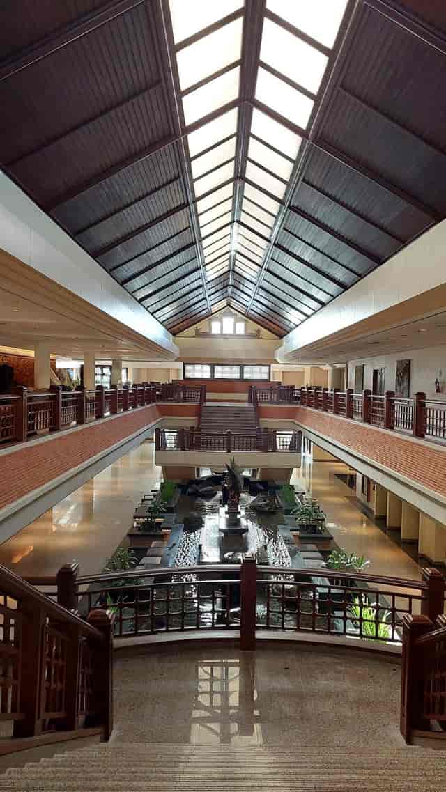 Nusantara Room at BICC: Bright, multi-level atrium for event registration and large activations.