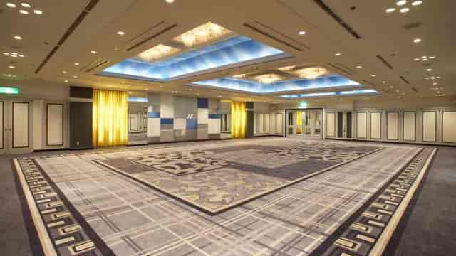 Orizuru Rei ballroom at Hotel New Otani, high-ceiling venue for corporate conferences and galas.
