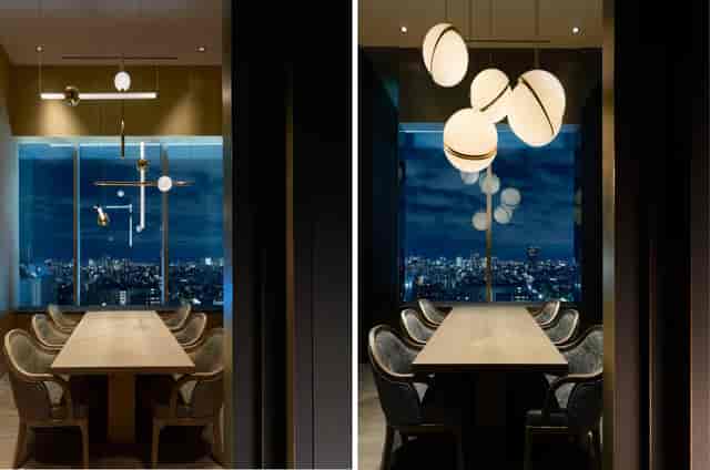 Private dining room with skyline views at BALCON TOKYO, ideal for executive retreats and meetings.