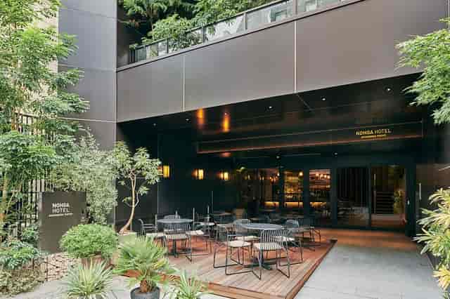 Outdoor terrace bar at Nohga Hotel Akihabara for corporate networking and boutique events.