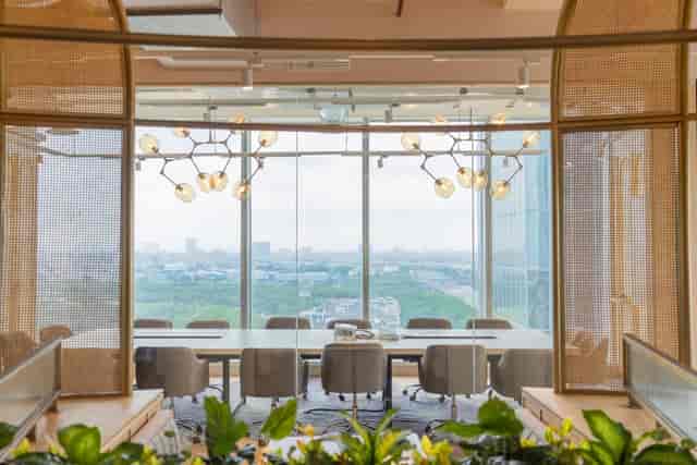 Executive suite with panoramic view for professional board meetings and leadership retreats.
