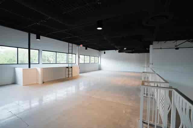 Industrial-chic Mezzanine at Canvas Event Venue for gallery openings and networking receptions.
