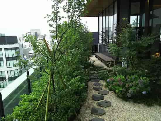 Rooftop garden breakout space at Hotel Yaenomidori Tokyo for VIP networking receptions.