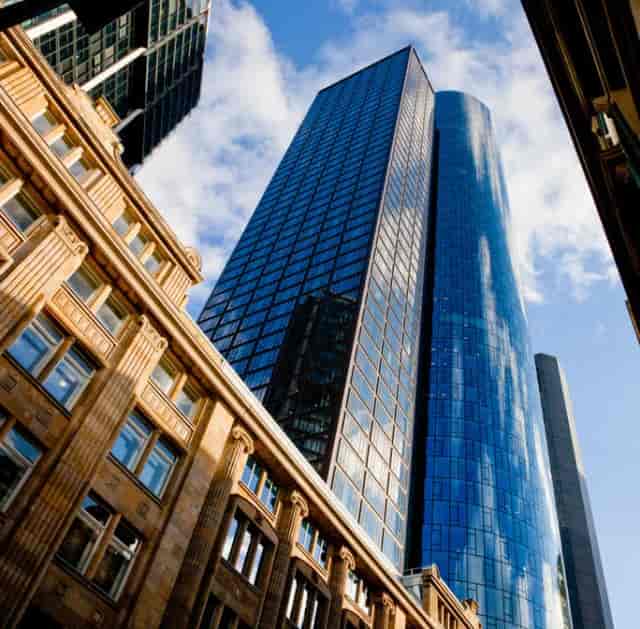 Main Tower high-rise meets historic venue for professional corporate events and business meetings.